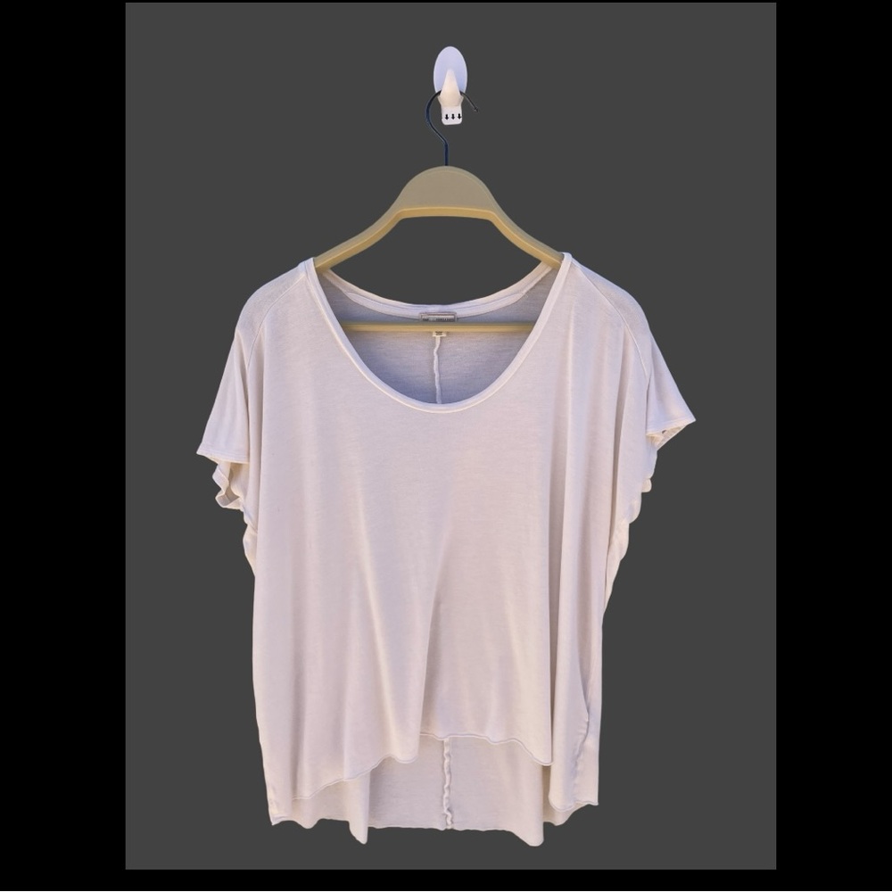 Gap Cream Drapey Circle-hem Tee Sz XS - Picture 7 of 8